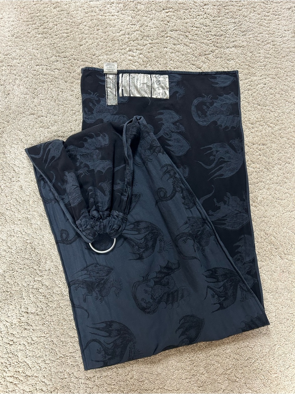 LennyLamb Woven Wrap Ring Carrier Black Dragons